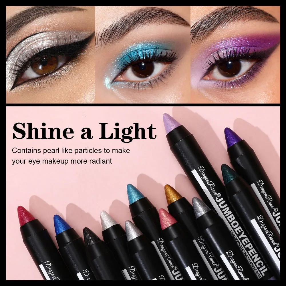 Eyeshadow Stick Metallic Glitter Eyeshadow Stick Smoky Dark Green Eye Shadow Pencil Waterproof Pearlescent Highlighter Eyeliner Pencil Cosmetics