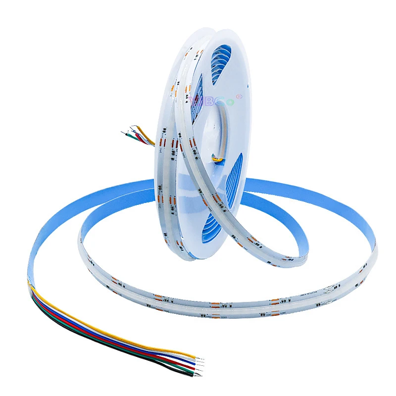 24V 840LEDs/m 5M RGBWC 5 color in 1 COB LED Strip RGBCCT atmosphere colorful Light Flexible Lights Tape high brightness 12mm PCB 5m flexible neon strip set 6 12mm dc 12v silicone material modified rubber waterproof ip67 modeling led light