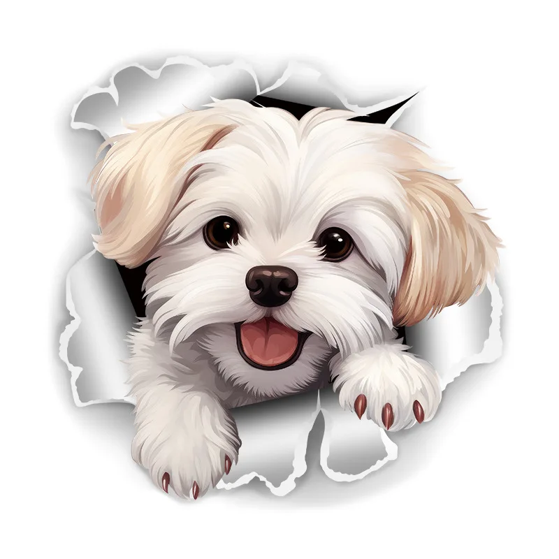 Cute Dog Toilet Stickers Bathroom Decoration Stickers Door Wall Sticker Waterproof Self-adhesive Decals Christmas kitten wall stickers toilet wall stickers toilet stickers vinyl stickers