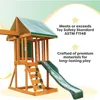 Wooden Swing Set pre-treated with a water-based stain that includes UV and mold protection to hold up against the elements 3