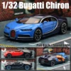 Bugatti Chiron Car Toy For Children 1/32 Diecast Super Sport Miniature Model Pull Back Sound & Light Collection Gift For Boys 1