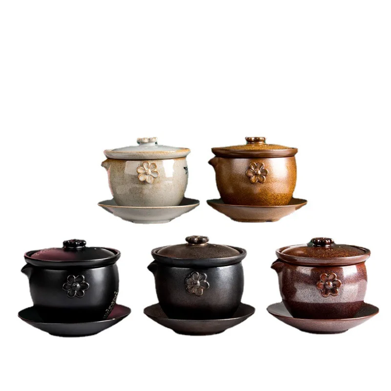 Creative Ceramic Portable Teapot, Chinese Travel Kung Fu Tea Set, Porcelain Teaset, Gaiwan, Ceremony Tea Pot, Office Gifts