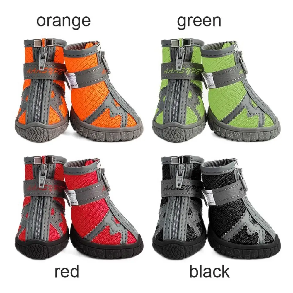 

Waterproof Anti-slip Rain Boots for Dogs, Footwear for Small Cats, Puppy, Breathable Socks, Booties Protector, 4Pcs per Set