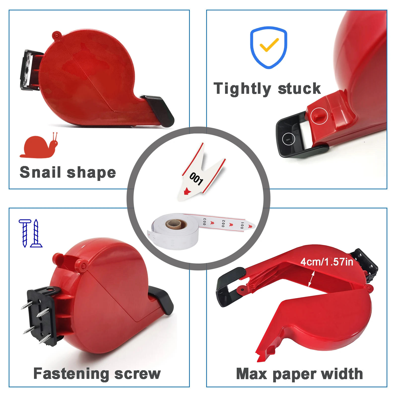 Colorful Queue Management Turn O Matic Ticket Dispenser Take a Tickets Numbering Device System 2-3 Digit 2000pcs Paper Roll numbered ticket rolls