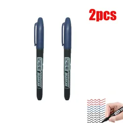 Vibrant Permanent Ink Marker Pens - Waterproof Art & Stationery Essentials (2pcs blue)