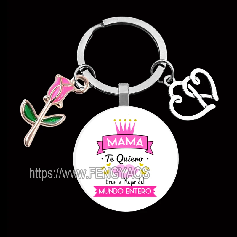 GiftsforMotherKeyringYouAreTheBestMamaKeychainsInSpanish
