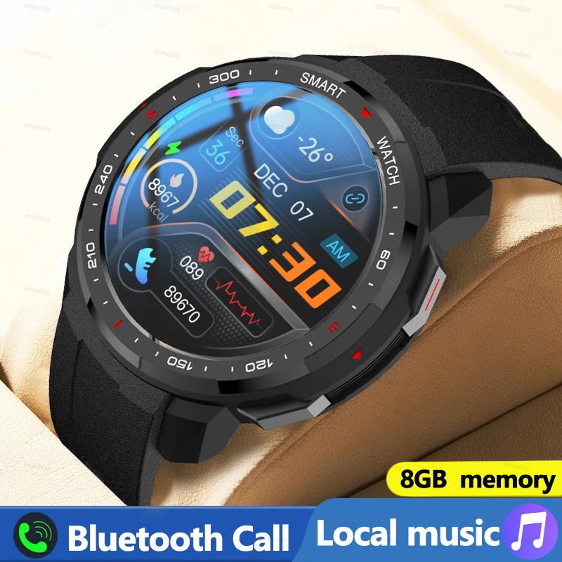 2022 New Sport Smart Watch Men Bluetooth Call Local Music 8G Memory Fitness Tracker Men SmartWatch For Android Samsung Apple ios