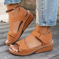 Femmes sandales été nouveau bout ouvert mode sandales 2025 nouveau doux Sexy boucle compensée chaussures orthopédiques femme Sandalias De Mujer 6