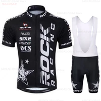 Breathable Short Sleeve Cycling Clothing for Men, Rock Racing Sports Team, Training Jersey, Ciclismo, Verano Jerseys, 2024 2