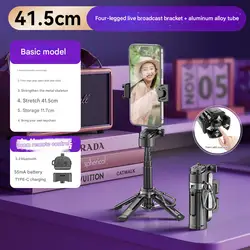 Portable Bluetooth Selfie Stick Tripod for Video and Travel Photography (Black)