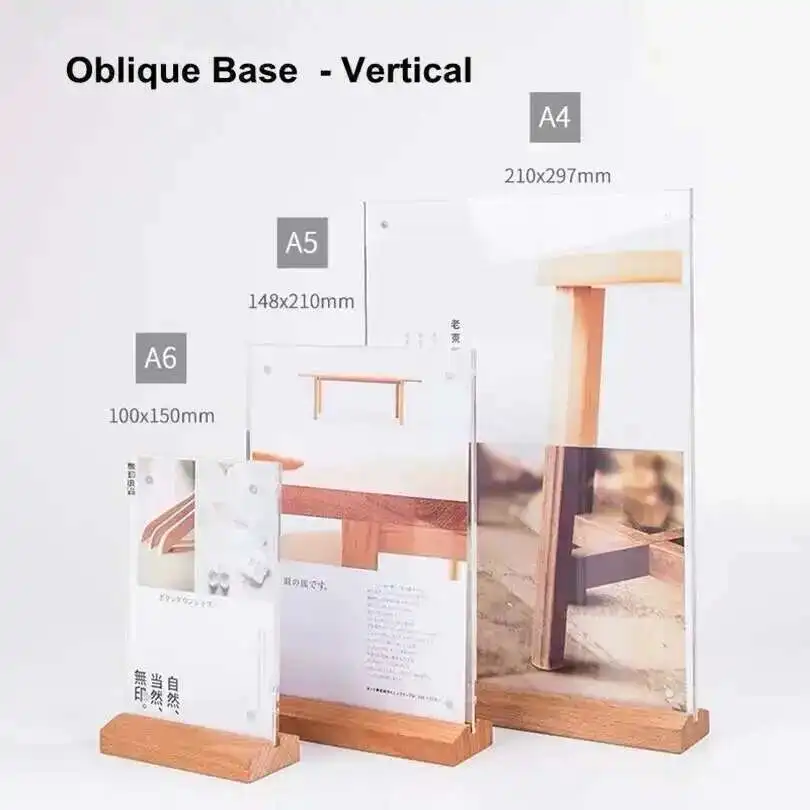 Acryl Teken Houder A5 2 Pack Stevige Plastic Tafel Menu Display Stand Voor Verkoper Conventies Klaslokaal Beurs Weergave Menu's