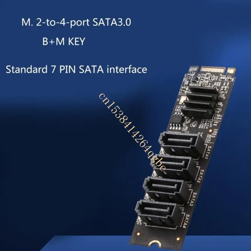 확장 카드 M.2 PCIE 4 포트 SATA3.0 M.2 SATA3.0 컨트롤러 승수 어댑터 T5UE