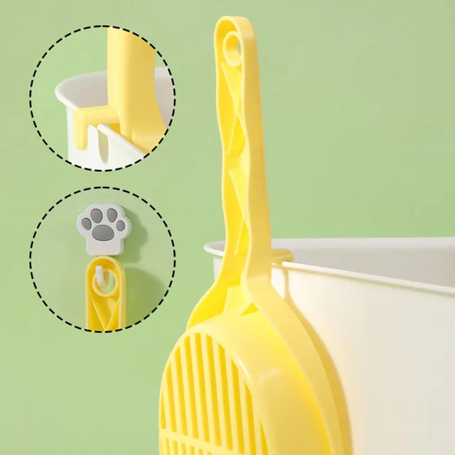 Cat Litter Scoop, Premium Cat Litter Shovel Poop Scooper with Fine Holes, Easy-to-Clean Durable Pet Cleaning Tool, 5