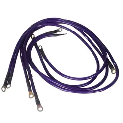 Universal Auto Grounding Wire System Kit - Enhanced Power Performance for Cars and SUVs (Purple)