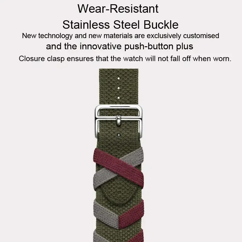 Nylon Strap For Apple Watch Ultra 2 49mm 9 45mm 41mm Colored rope Straps Bracelet iWatch 8 7 6 5 4 3 SE 44mm 42mm 38mm 40mm Belt