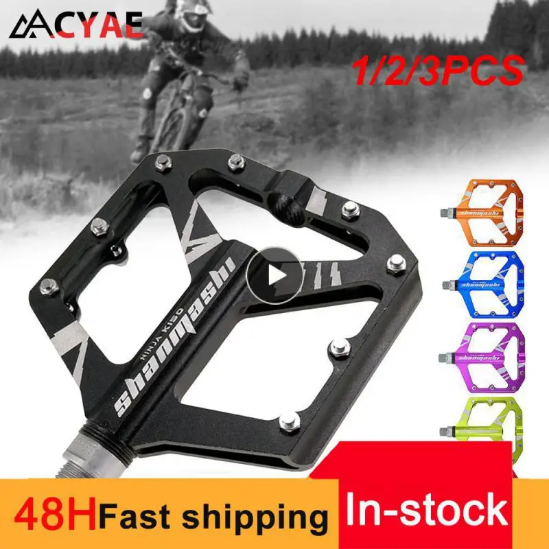 

1/2/3PCS F336 Reflective Bike Pedal 3 Bearings Non-Slip MTB Pedals Aluminum Alloy Flat Waterproof Pedals