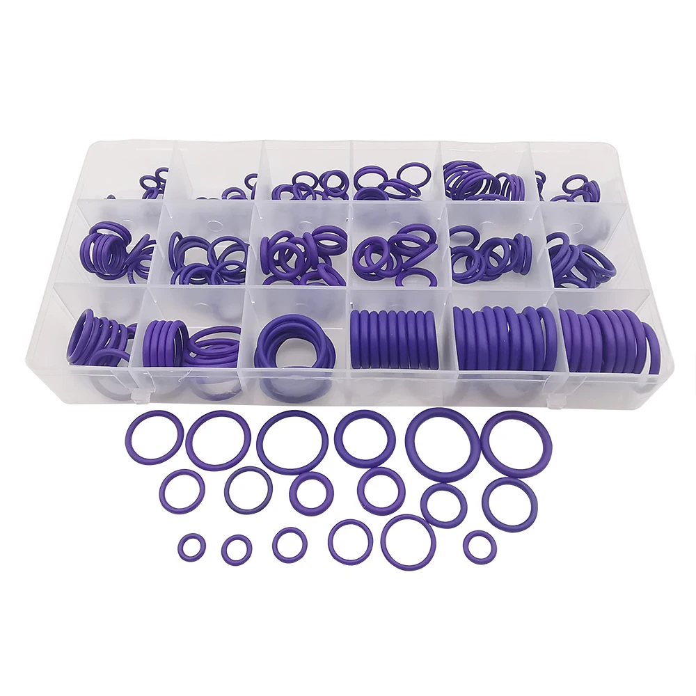 Rubber O Rings 225pcs Hnbr Auto Auto Repair Tool A C Compressor Seals Ring Assortment Kit Air Conditioning O Ring Washer Purple Aliexpress