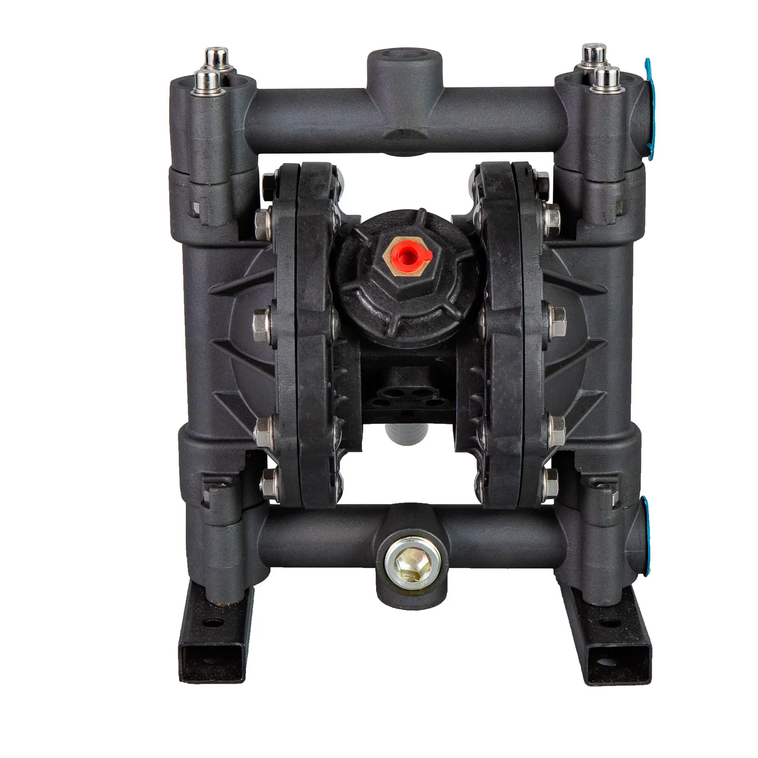 Leak-free high flow rate portable 1/2 inch aluminum pneumatic diaphragm pump for paint transfer