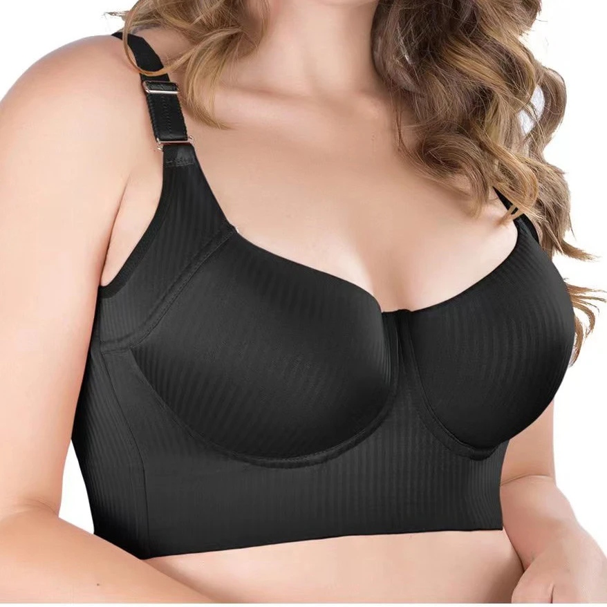 Sujetador Push Up de talla grande para mujer, ropa interior forma de espalda oculta, cobertura completa, lencería| | - AliExpress