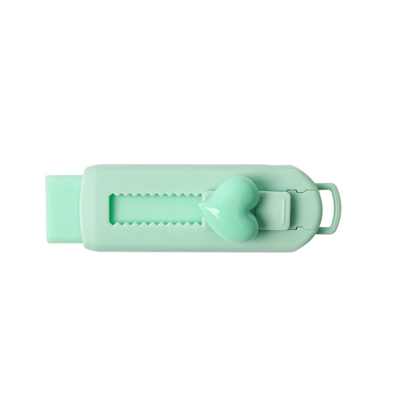 Retractable Push-pull Eraser Portable Solid Color Heart Rubber Without Trace For Students Stationery School Supplies Accessories pencil eraser retractable eraser
