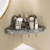 Sink Oaganizer Transparent Wall-mounted Punch-free Self-adhesive Shower Organizer Great Load Bearing Anti-slip Sink Oaganizer 3
