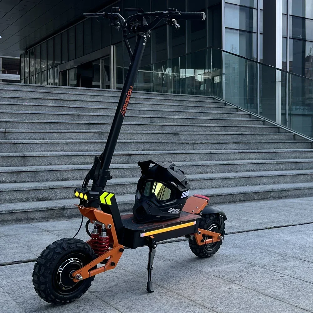Electric Scooter 6000W 60V 40AH Dual Motor Dual Suspension Max Speed 95km/h Hydraulic brake Max Mileage 90km