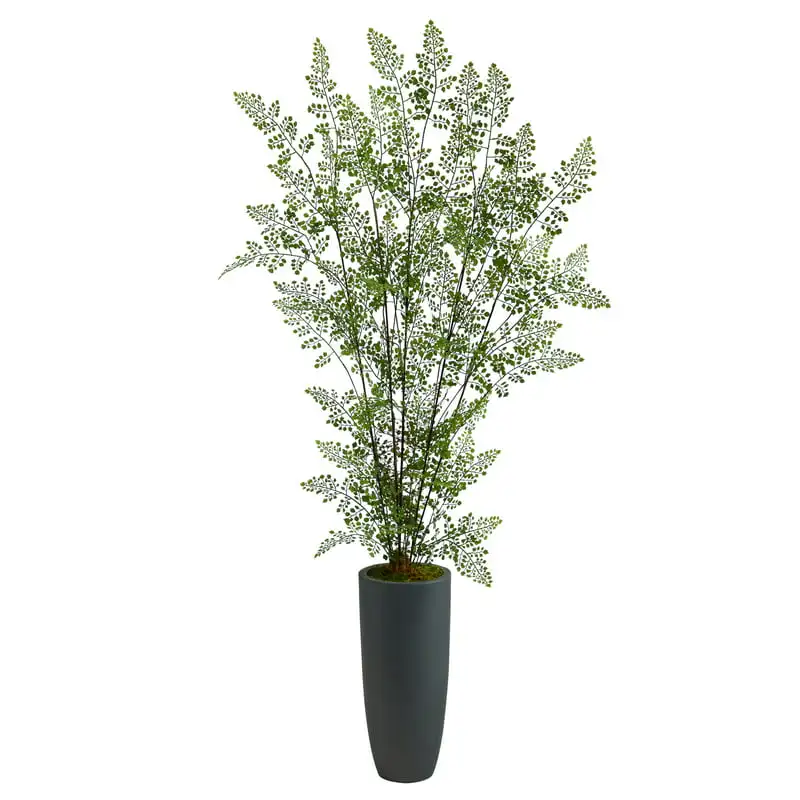 

Ruffle Fern Artificial Tree in Gray Planter