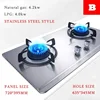 Double-Eye Gas Stove For Home Built-In Table Embedded Dual Purpose Stainless Steel High Firepower And Fast Heating Cooktop Stove 6
