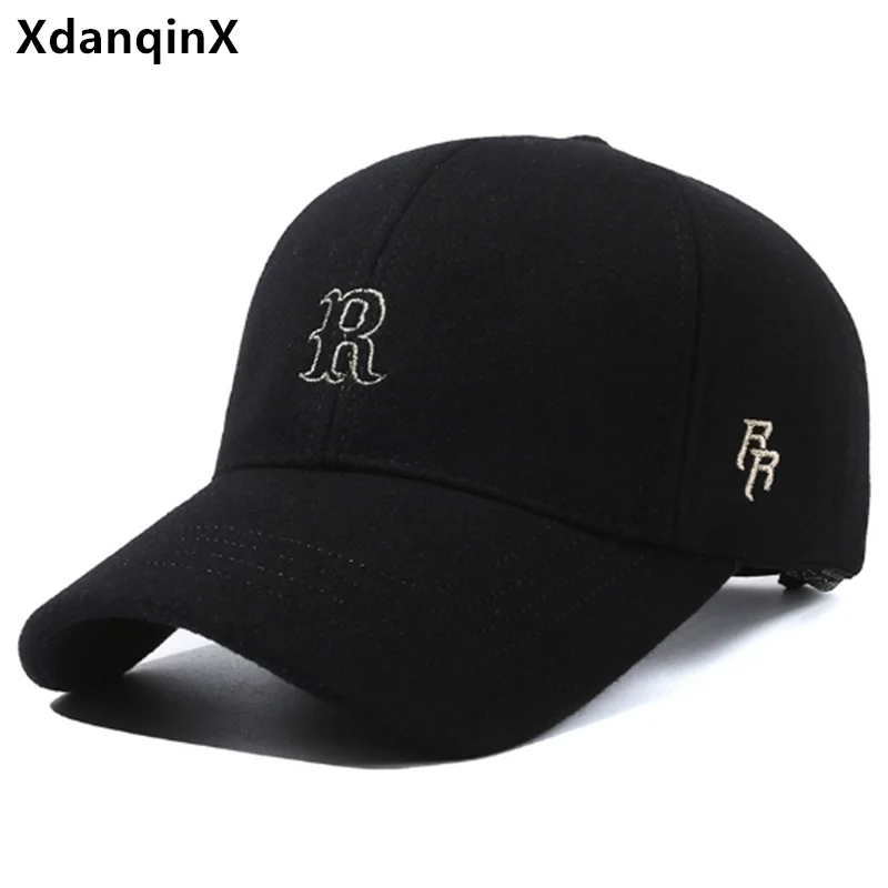 2023 New Winter Plush Thickened Baseball Caps For Men Embroidery Golf Cap Male Coldproof Warm Cycling Sports Cap Snapback Cap fashion hat high quality men women cap cute bear ears plush outdoor baseball cap padded and thickened warm duck tongue caps warm