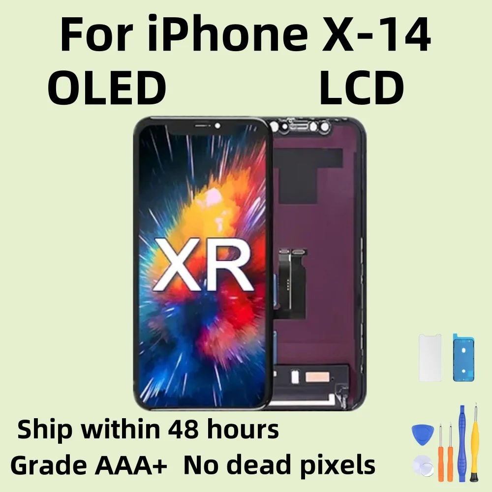 Oled Per Iphone X Xr Xs Max Lcd Incell Per Iphone 11 12 13 Pro Max 13 Mini 14 Plus Oled Lcd Display Screen Digitizer Assembly