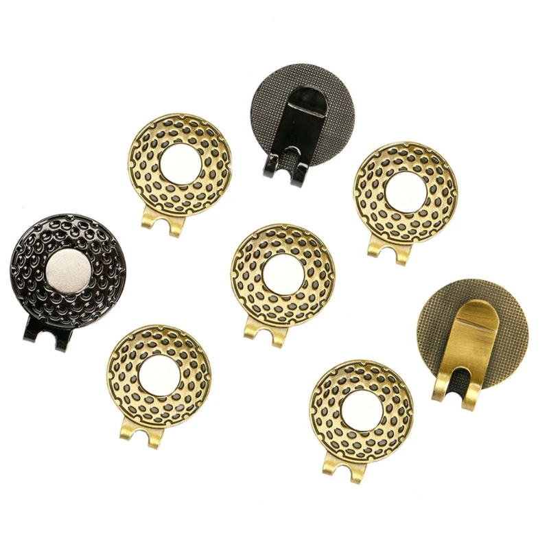 Golf Hat Clips Golf-Ball Marker Holder Zinc Alloy Magnetic for Golf Gloves Hats Bags Hat Visors Belt
