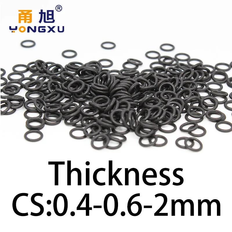 O-ring thickness 0.4/0.6/2mm CS NBR Nitrile sealing temperature resistant gasket rubber ring complete in specifications