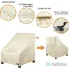 Heavy Duty Waterproof Chair Covers 600D Polyester Outdoor Furniture Cover 2 Pack Rip Resistant Adjustable Straps Ventilation 5