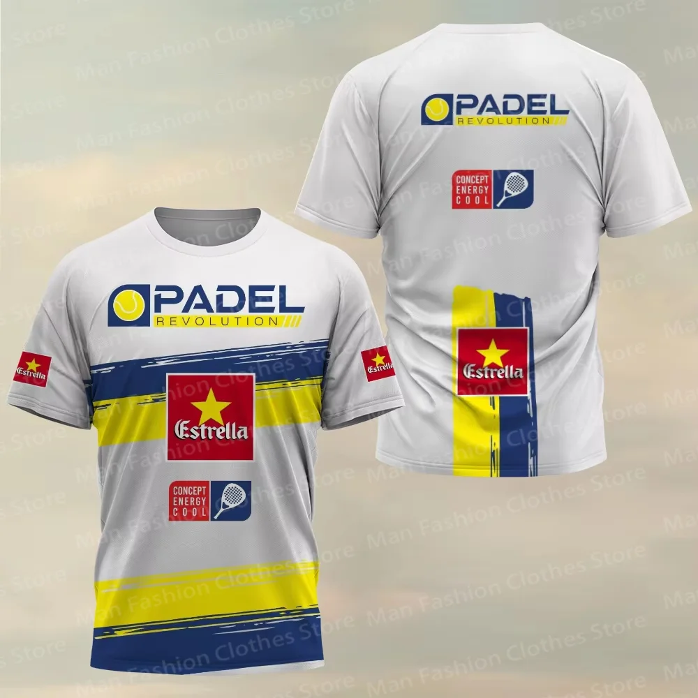 New Summer Men Fashion Sports T-Shirt Boutique Padel Tennis Tops Tees Male Casual Stylish Short Sleeve Clothing Training Jersey 5
