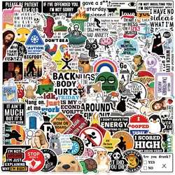 Vibrant Cartoon Snarky Meme Stickers - Fun & Aesthetic Decals for Various Surfaces (100 - Pack) (Multicolor)