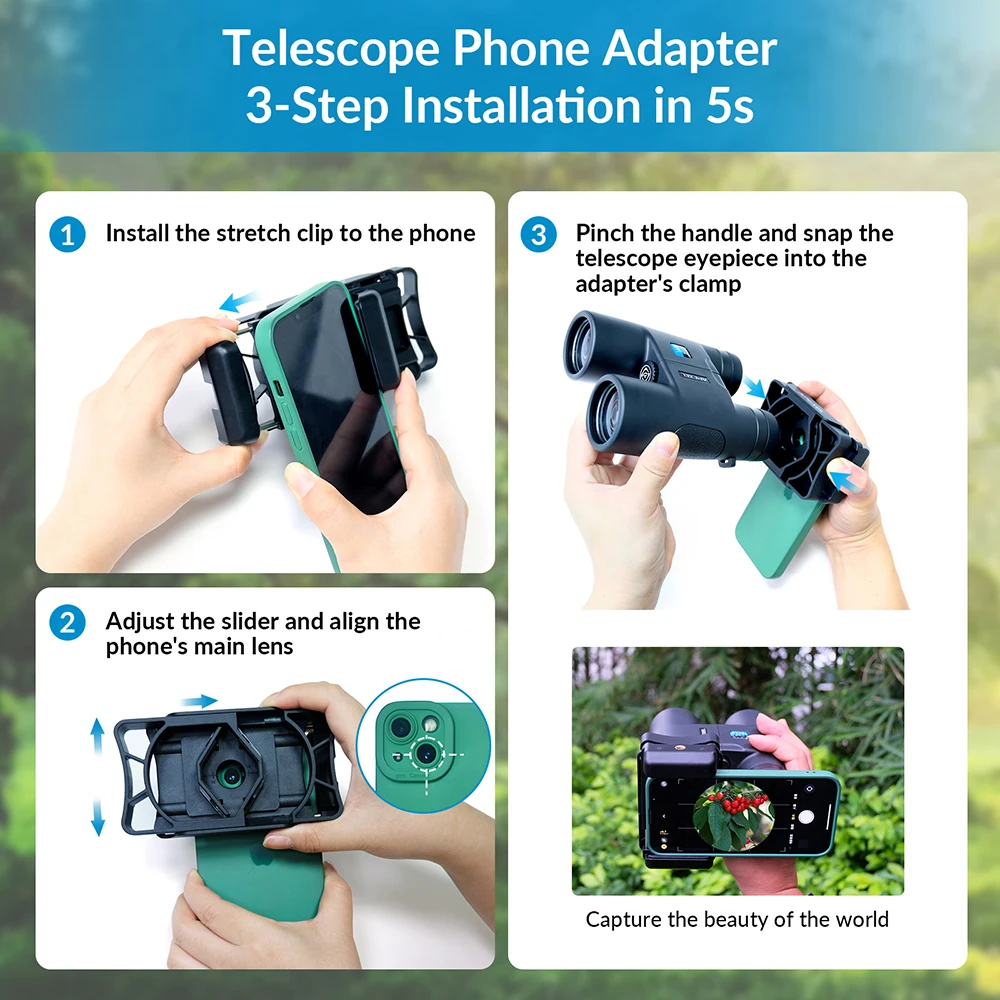 APEXEL Binoculars Telescope Phone Adapter Universal Smartphone Mount Clip Monoculars Microscope Astronomy Connector binoculars telescope cell phone adapter telescope adapter portable binoculars mini binoculars monocular telescope portable monocular telescope