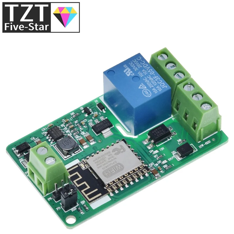 Green ESP8266 Relay Module 10A 220V Network Relay WIFI Module Input DC