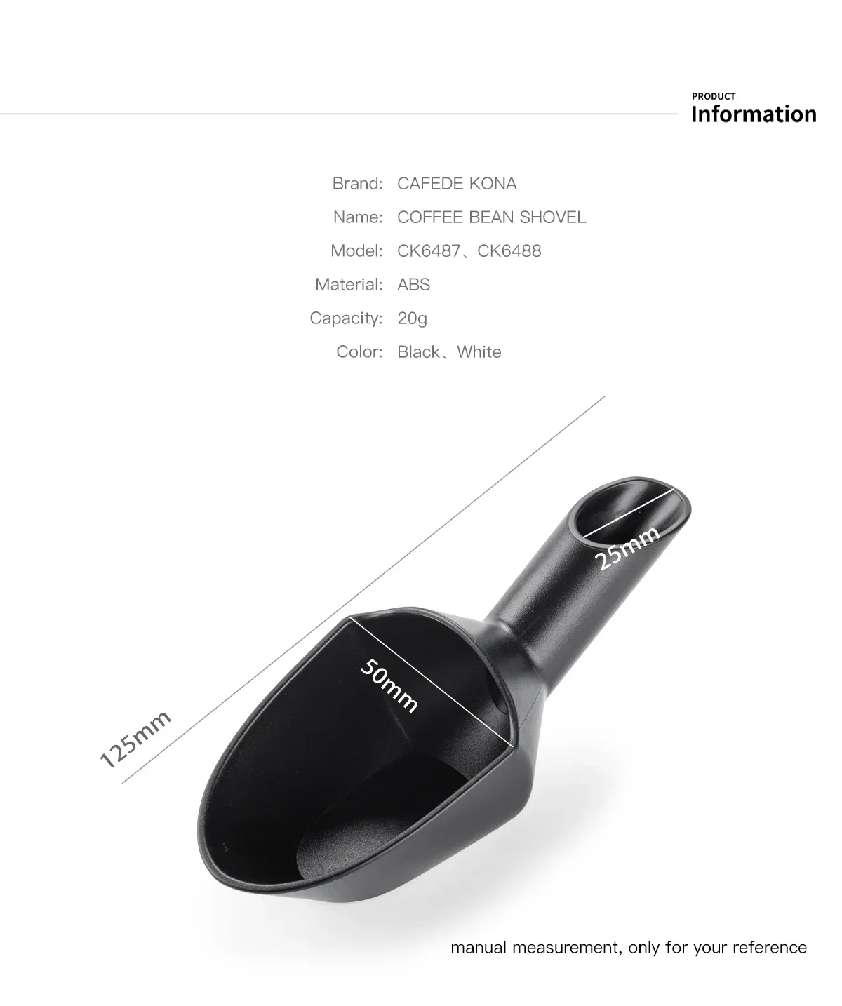 Description Picture 3 of itemCoffee Shovel Measuring Spoon Multifunctional Coffee Bean Stick Cube Tea Spoon 20g Coffee Matching Series Kitchen Accessories