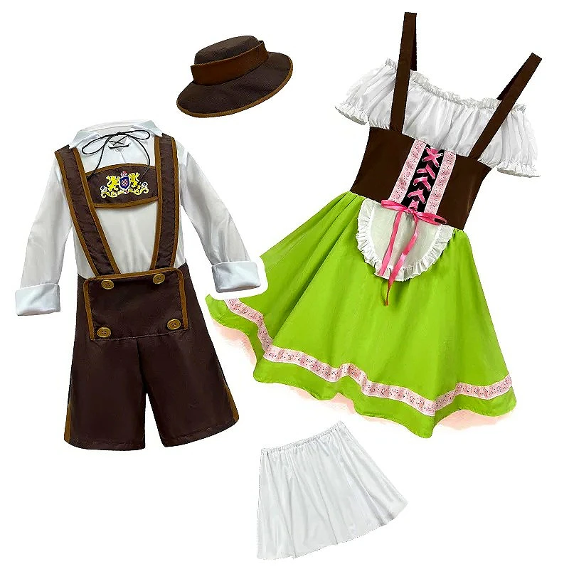 German Oktoberfest Costume Day Culture Festival Art Performance Traditional Dress Beer Costume and Hat 1