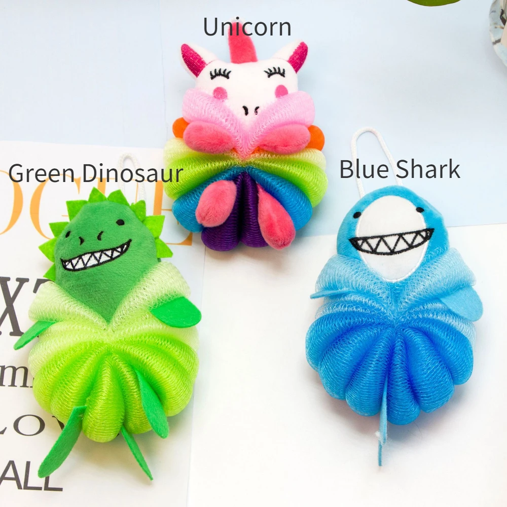 Description Picture 4 of itemMermaid Unicorn Sponge Bath Ball Shower Rub Bath Shower Wash Body Pot Sponge Scrubber Color Durable Massage Brush for Kids Tools