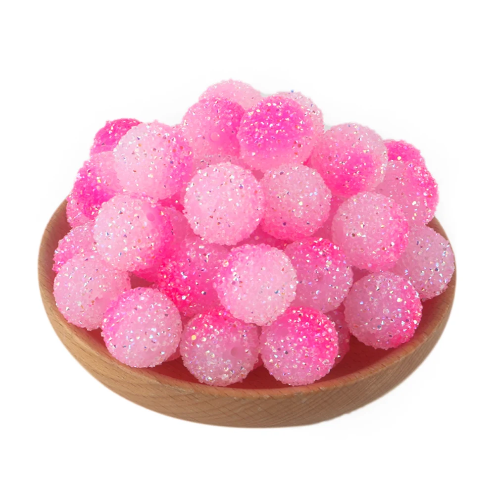 Colorful 20mm Acrylic Gradient Beads for DIY Jewelry and Accessories