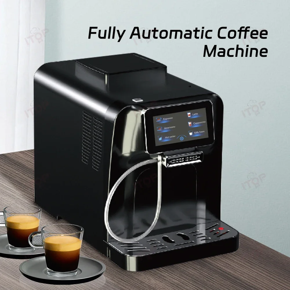 

LXCHAN Fully Automatic Coffee Machine Double Boiler Espresso Maker One Touch Latte Cappuccino American Commercial 110V 220V