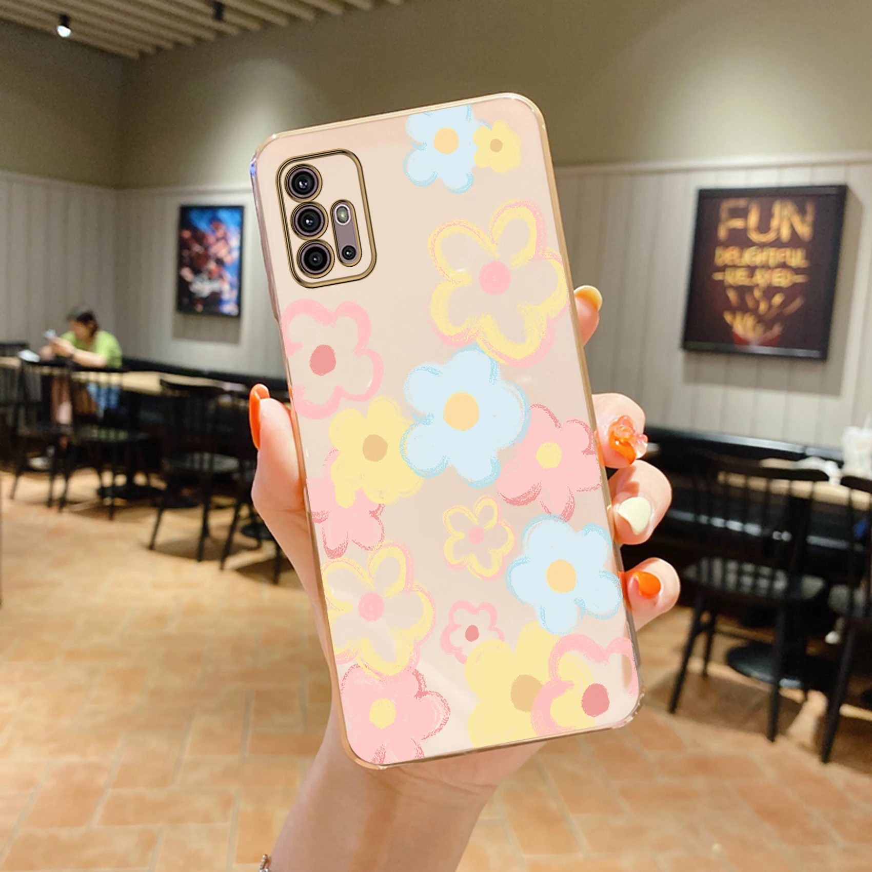 Elegant Floral Plating Silicone Phone Case