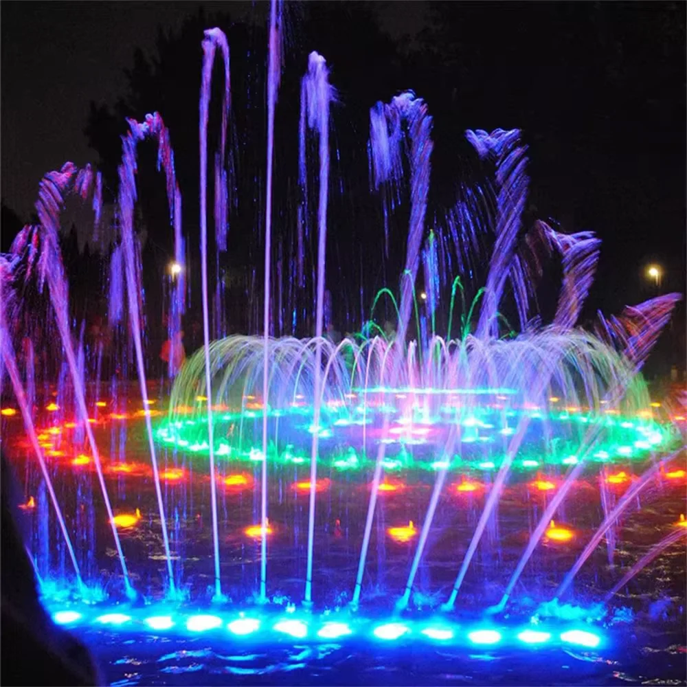 New Underwater RGB LED Spotlight Bulb AC 110V 220V 15W 10W Landscape Lamp Flood Light Outdoor Garden Fountain Pool Decoration 4