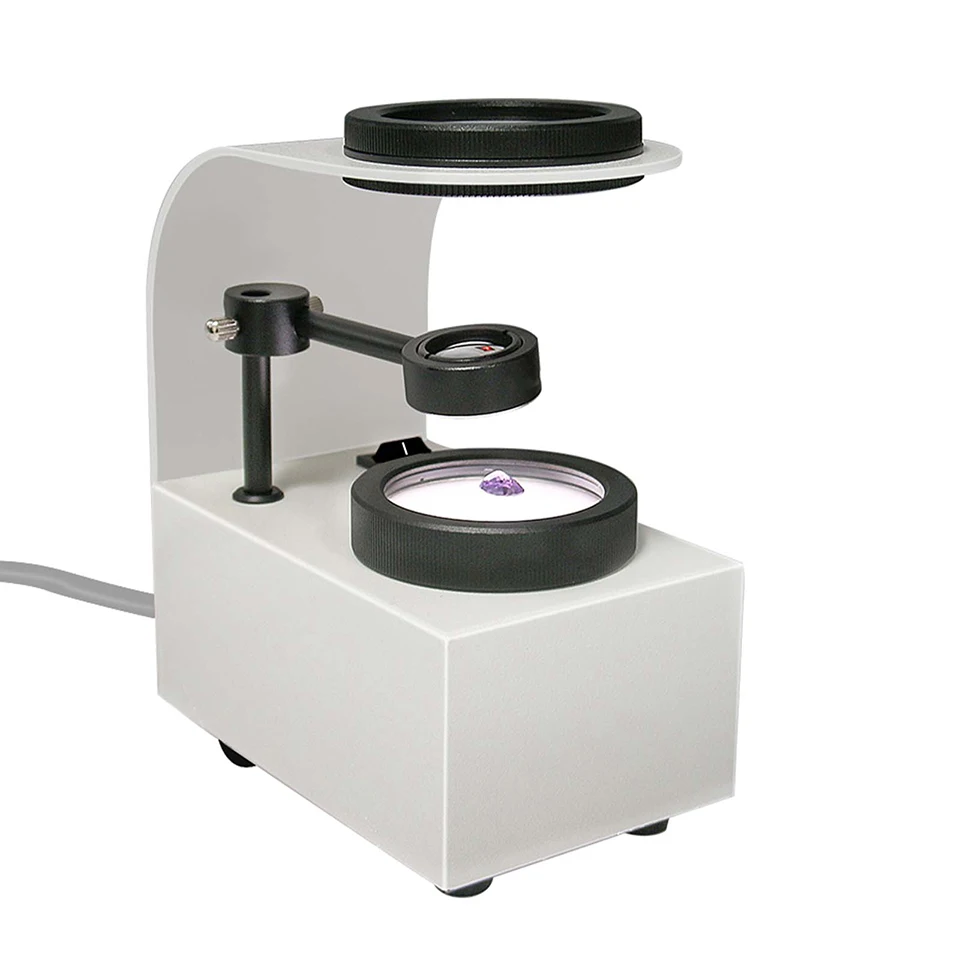 Desktop Polariscope for Gemstones & Crystals | Cold Light Source Refract Analyzer | Professional Mineral ID Tool
