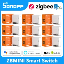 SONOFF ZBMINI Zigbee 3.0 DIY Smart Switch Two Way Voice Control Timing Switch APP Remote Control For Alexa Google Home eWelink
