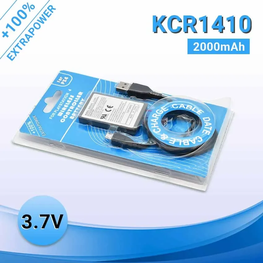 

Highquality 3.7V 2.0Ah Battery For Gamepad PS4 Dualshock4 V1 Wireless controller + USB Charger Cable Rechargeable Batteries