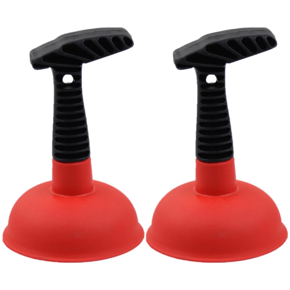 

Sink Plunger Bathroom Household Kitchen Powerful Unblocker Hair Cleaning Suction Device (red) 2pcs