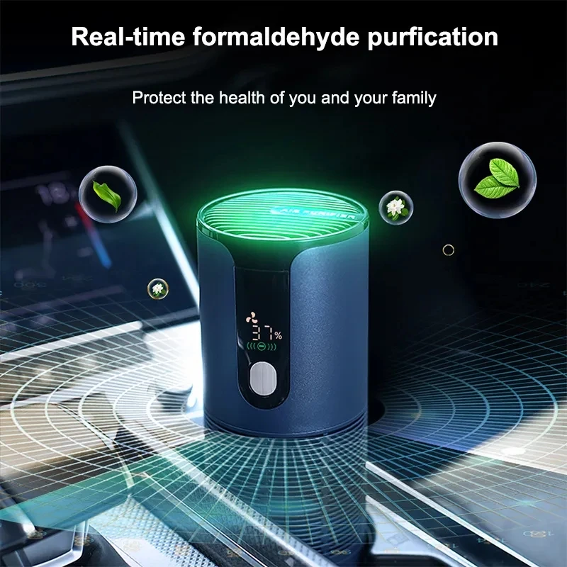 Xiaomi Car Air Purifier Portable Negative Ion Generator USB Rechargeable Formaldehyde Deodorizer Smoke Odor Remover Air Cleaner xiaomi mijia negative ion air purifier odor deodorizer durable remove dust smoke removal formaldehyde removal household use