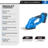 2 in 1 Electric Hedge Trimmer 20V Cordless Lawn Mower Battery Pruner Garden Tools Shears Shrub Trimmer for Grass By PROSTORMER 2